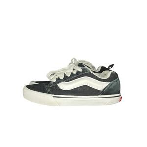 Boys Vans Knu Skool Shoes Suede Sneakers Size 4 Black White